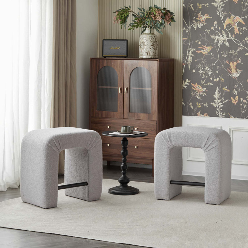Ensemble de 2 chaises de salle à manger 24 "pour ensemble d'îlot de cuisine 24", Gris clair