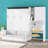 Farmhouse Multi-Functional Murphy Bed With Sofa, Desk & Storage Cabinet, Solid Wood Foldable Wall Bed
