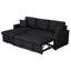 Canapé-lit modulaire réversible en tissu de lin