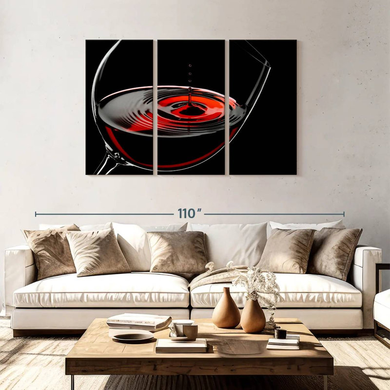 Yarlin Aromatic Red Wine, 48" H x 74" W