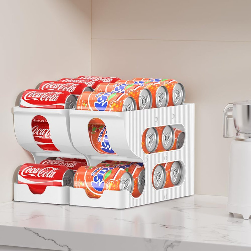 Organisateur de canettes de soda pour garde-manger ou réfrigérateur, peut contenir 24 canettes