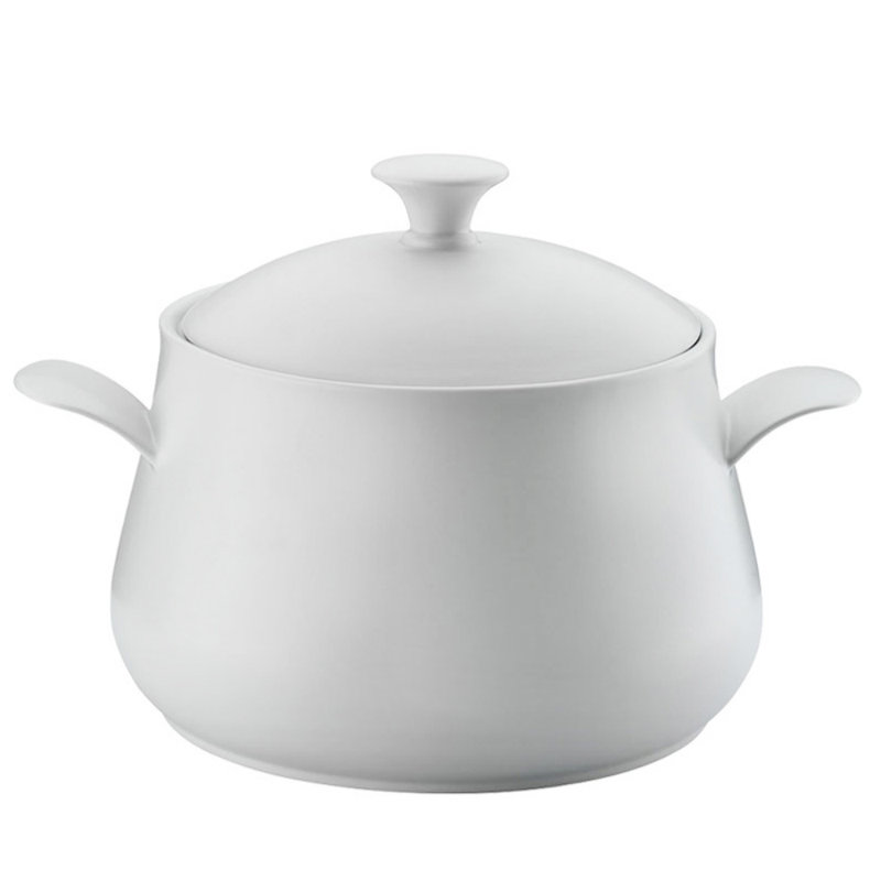 Marmite en porcelaine avec couvercle East Urban Home, 20 cm