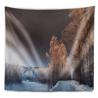 Tapisserie paysage paysage d'hiver futuriste