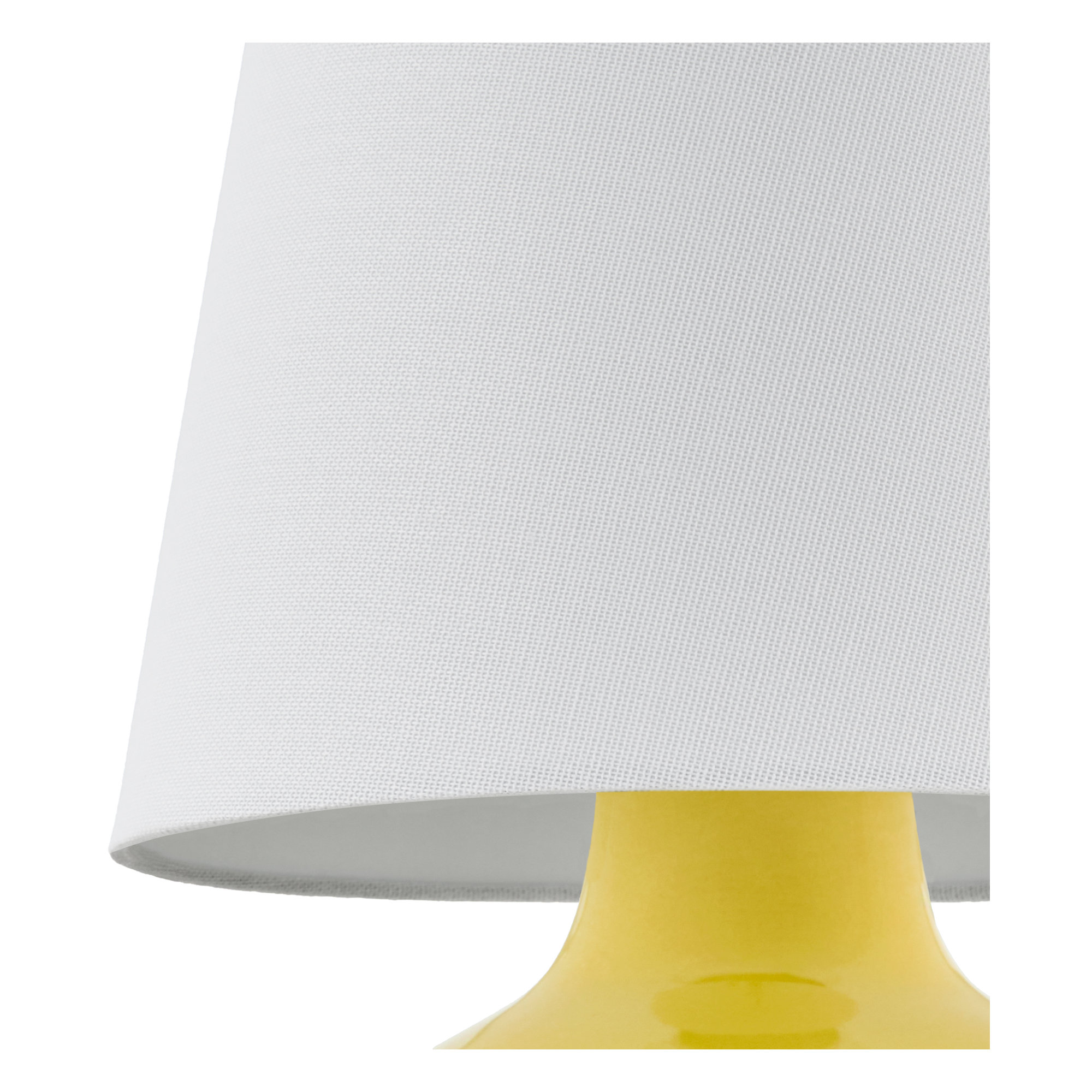 Drum Shade Lamp, Yellow, 13'' H X 8'' W X 8'' D