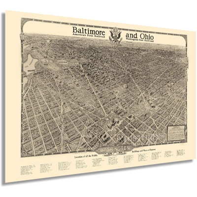 " Vintage 1923 Washington DC Map "