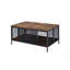 Table basse Winam, chêne antique et finition noire