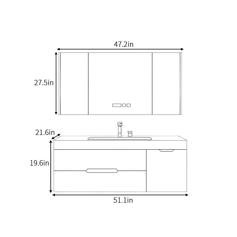 Olivarria, 19.6" H x 51" W x 21.6" D 