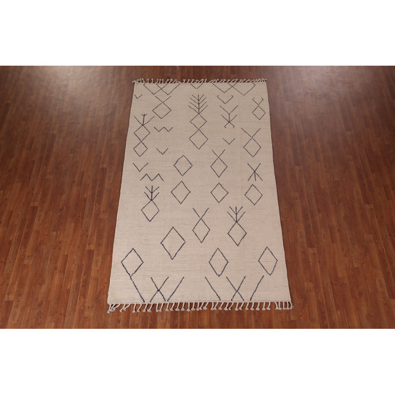Tapis marocain géométrique ivoire