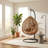 Chaviano Outdoor/Indoor Wicker Egg Chair with C-Stand, Teardrop Swing Chair with UV-Resistant Cushion for Patio, Garden & Porch-92733070