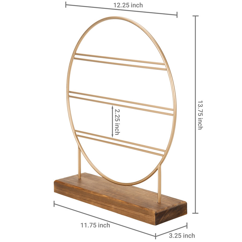 Présentoir à bijoux rond en métal