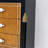 Modern sea shell handle drawer accent cabinet.