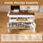 51" Rolling Kitchen Island With Retractable Dining Table And Power Socket - With 2 Drawers And 2 Door Cabinets