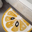 Yellow Lemon Slice Semi Circle Rug 