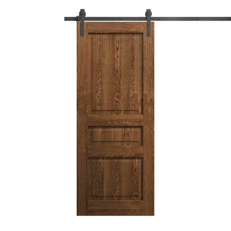 Porte de grange moderne | Ego 5012 | Ensemble de quincaillerie lourde pour rails | Portes intérieures solides, 30 po x 84 po