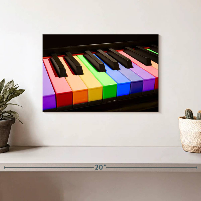 Abarca Rainbow Piano Keys, H 8 po x l 12 po