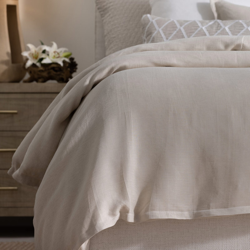 Rain Duvet Cover, King, White