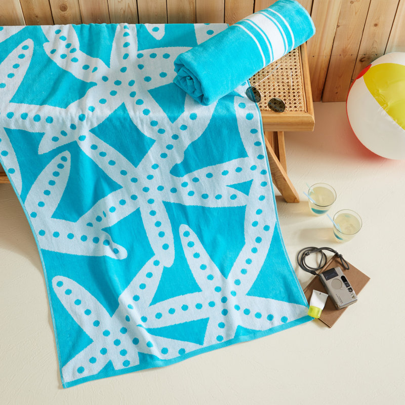 Patchin 100% Cotton Midweight Jacquard Beach Towel