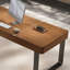 Bureau de direction rectangulaire en bois massif avec tiroirs Nut-Brown-589204837-589204835