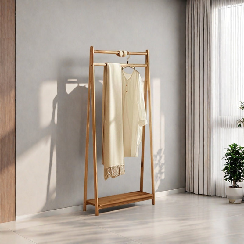 Durable Ash Wood Coat Rack with Sturdy