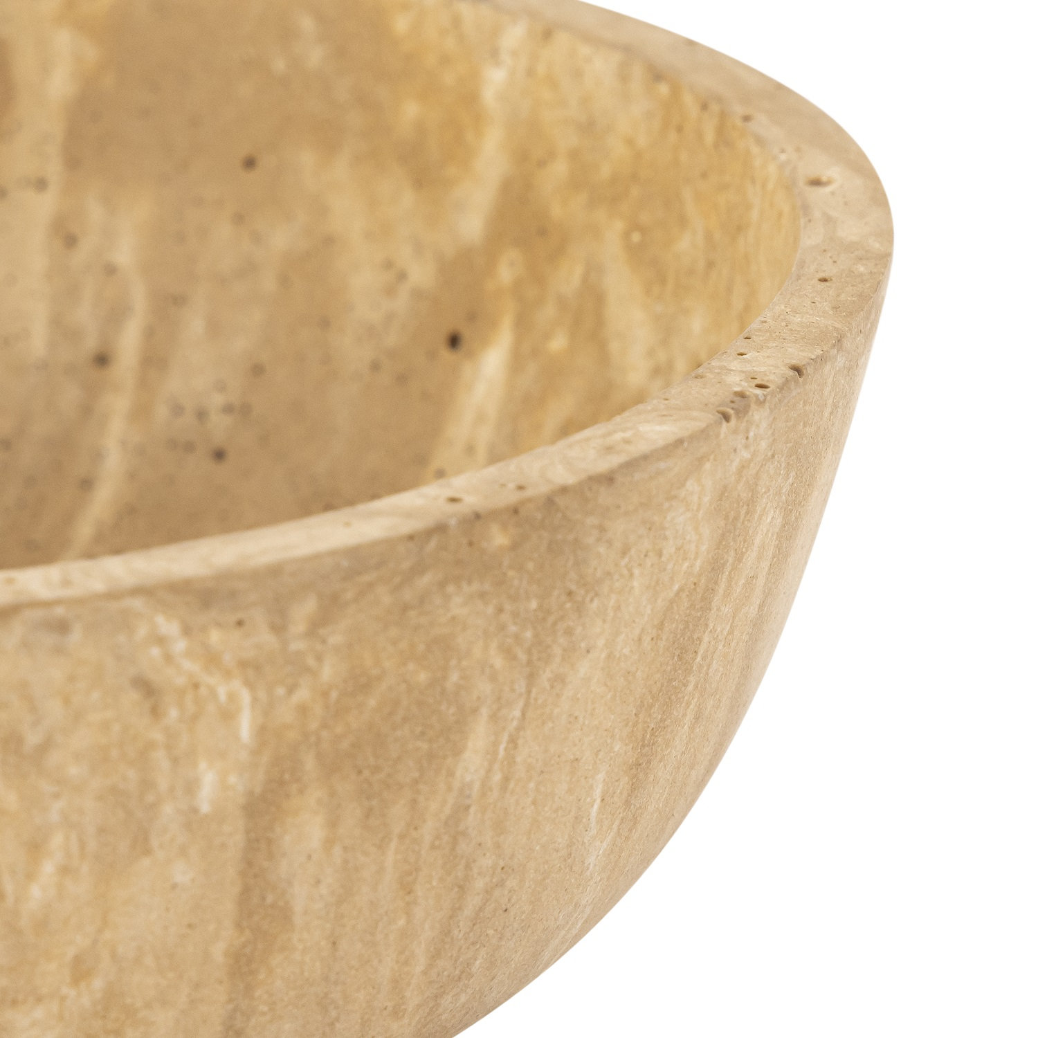 Serving Bowl Beige Resin Dia 10"