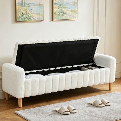 Banc de 63 po avec bout de lit et repose-pieds de hall d'entrée