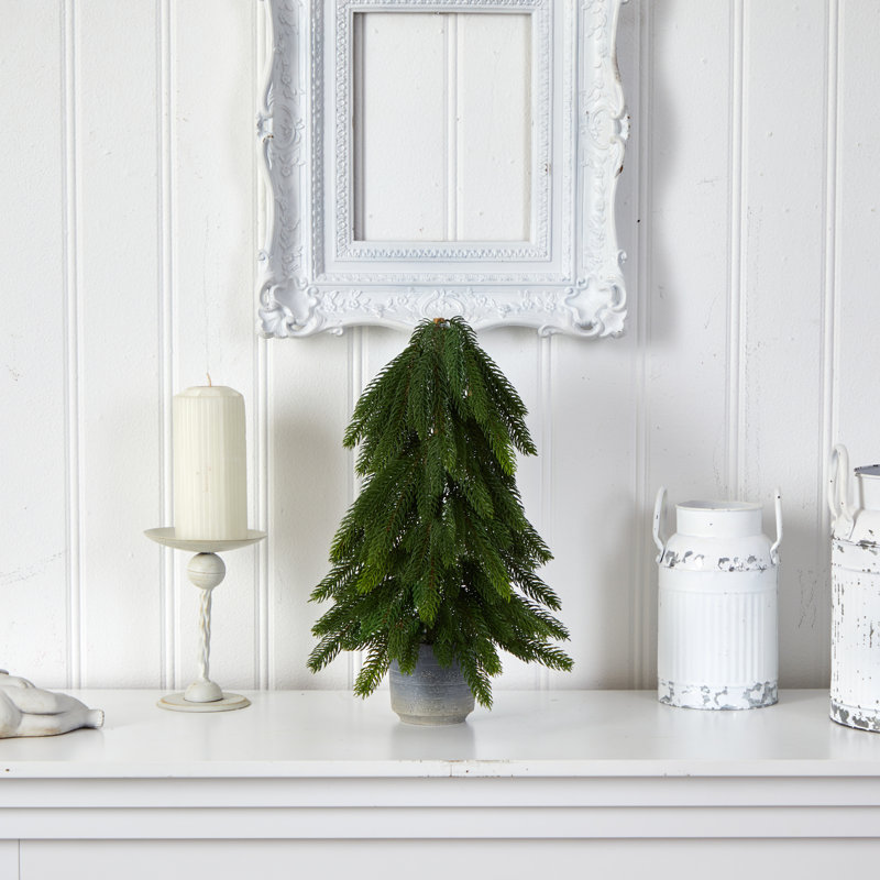 Sapin de Noël artificiel, H 17 po x l 8 po x P 8 po