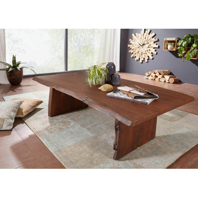 Pure Acacia Solid Wood Frame Coffee Table