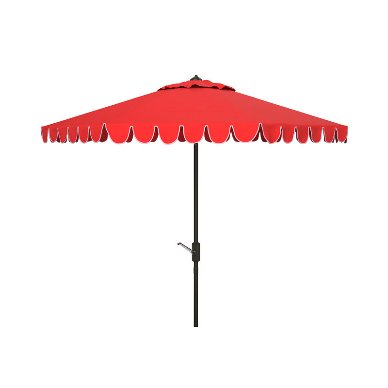 Parasol de plage 11 pi Teo, Rouge / blanc