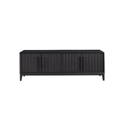Console de 80 pouces avec bloc d'alimentation pour une recharge efficace des appareils et un rangement organisé, parfait pour les espaces modernes.