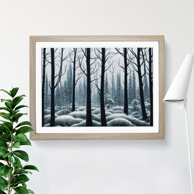Insightful Winter Forest 1 Piece Single Picture Frame Wall Art