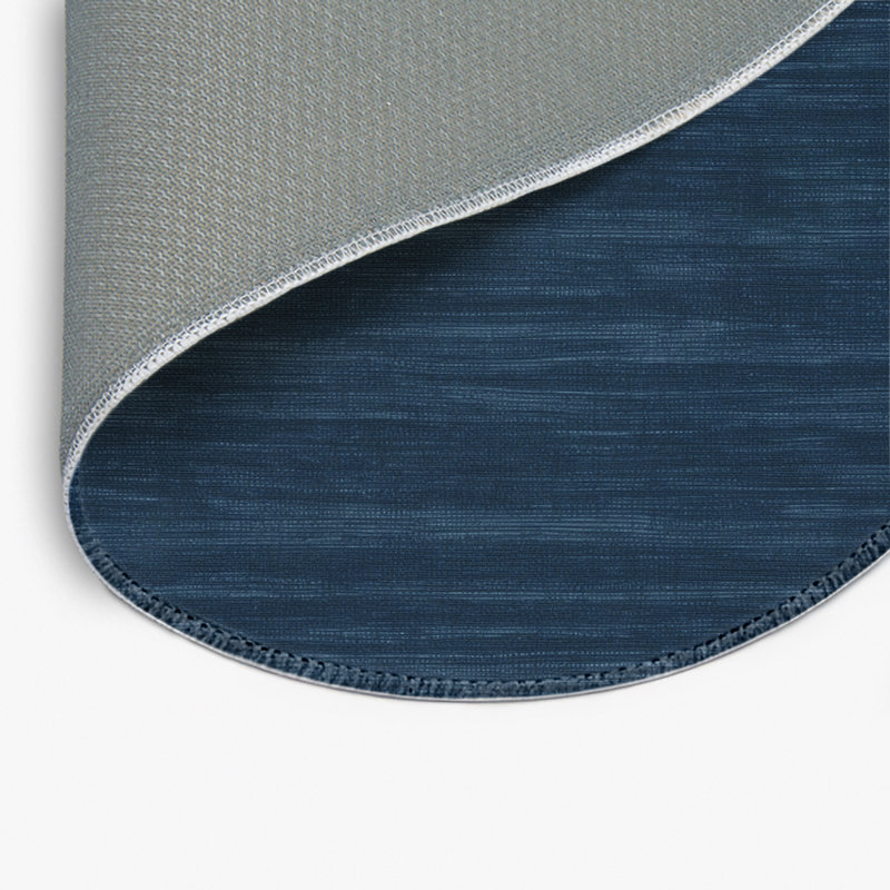 Tapis d'intérieur et extérieur gris uni, Rond 5 pi