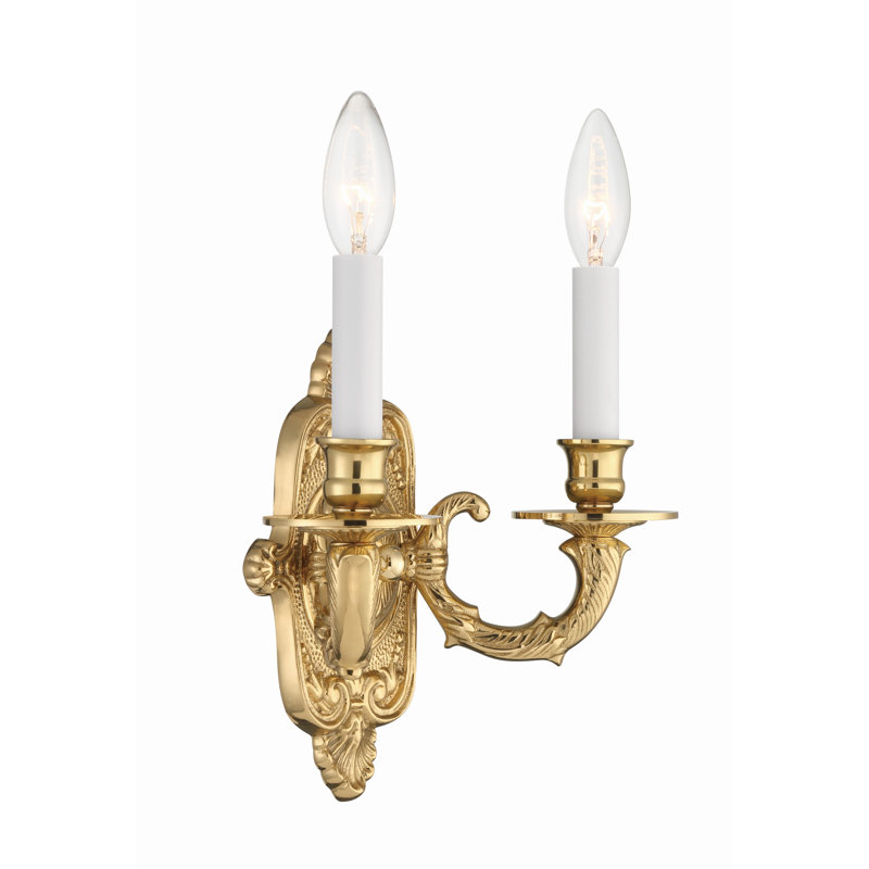 Anoeska Candle Wall Light, Polished Brass