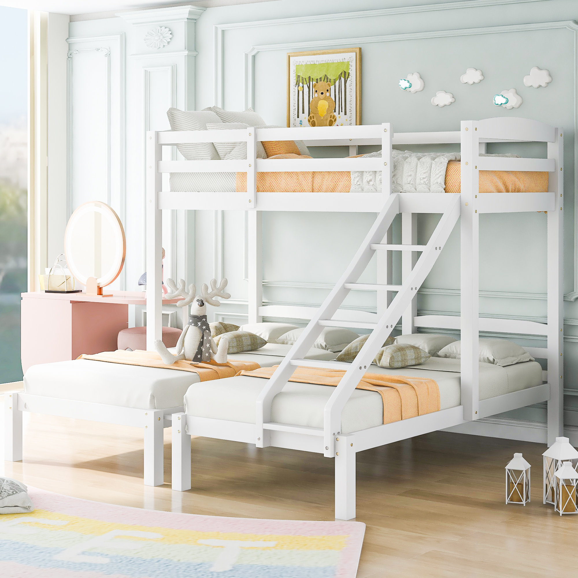 Triple bunk bed deals wayfair