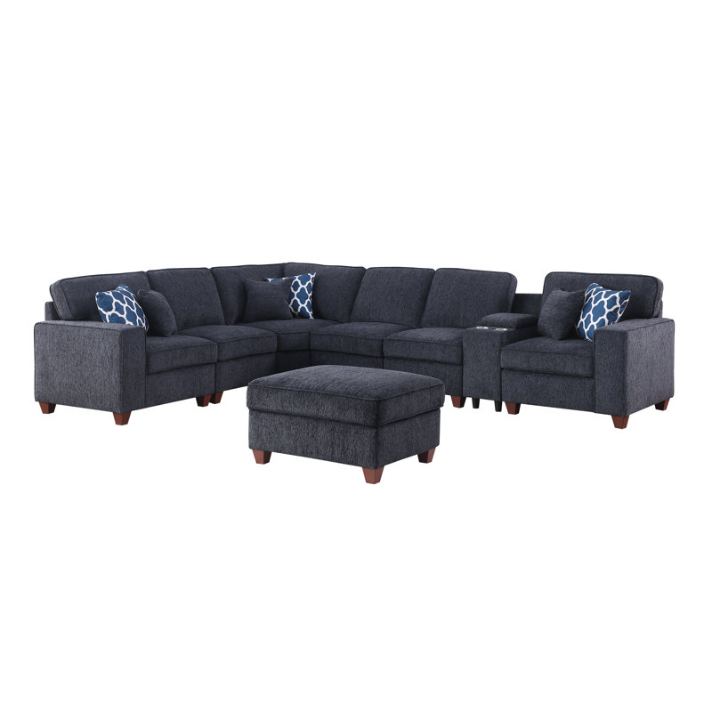 Canapé modulaire avec repose-pieds Gina