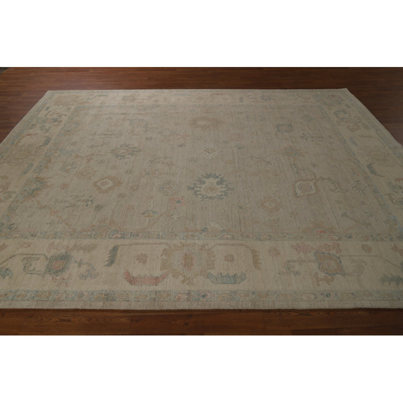 Vegetable Dye Oushak Turkish Area Rug 8