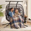 Fauteuil balançoire surdimensionné avec auvent réglable