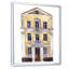 «Yellow Old Europe House Facade» - reproduction de cadre flottant sur toile-67396183-67396182