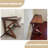 Nut-brown Rectangular Solid Wood desk-80725971
