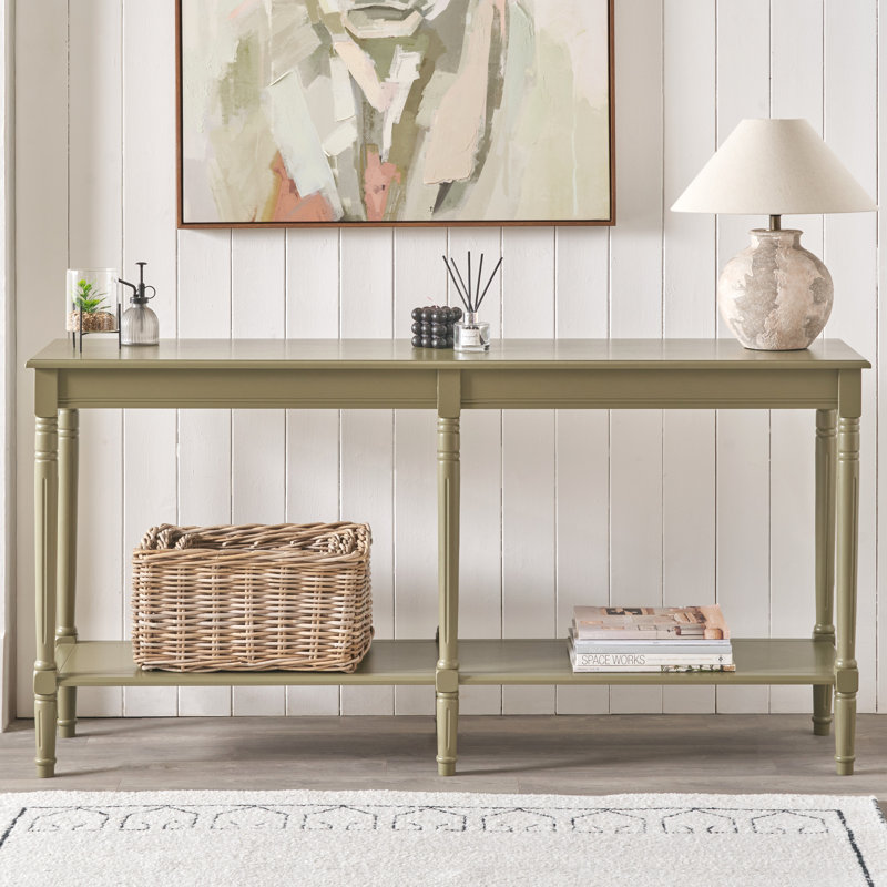 Anely 160cm Console Table, Olive Green