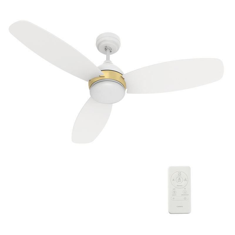  Ventilateur de plafond intelligent à 3 pales avec lumière DEL et télécommande