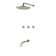 Oceana Shower Set with Rainfall Shower Head Faucet Luxurious and Modern Showering Experience