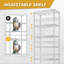 Heavy Duty Storage Metal Adjustable Shelves 72.83" H Wire Shelving Unit With Wheels 1020LBS NSF
