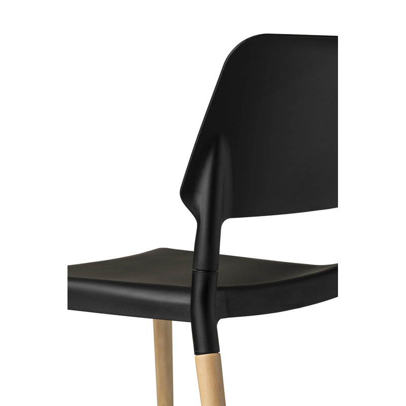 Belloch Chair, Black, Natural Beech Wood