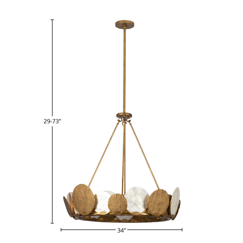 Cirque 8 LT Rustic Gold Chandelier Kalco