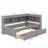 Twin Size L-Shaped Bookcases Bed With Power Outlets, USB And Two Drawers-911096460