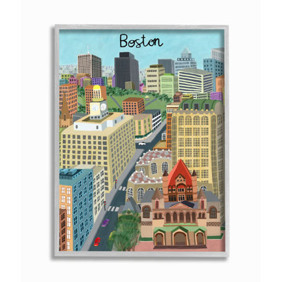 " Colorful Boston Massachusetts City Landmark " by Carla Daly