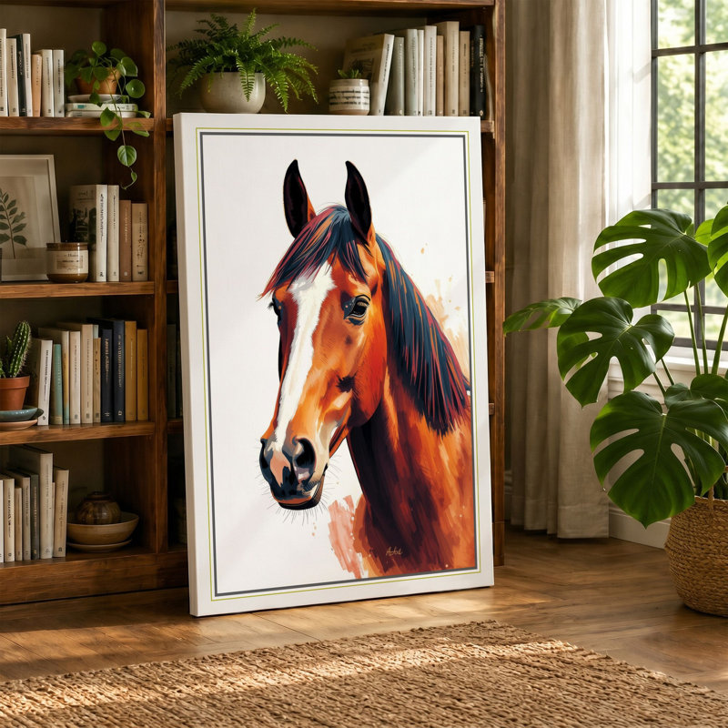 Noble Steed Modern - Wrapped Canvas, 30x20 - 76.2 x 50.8 cm, Black Border