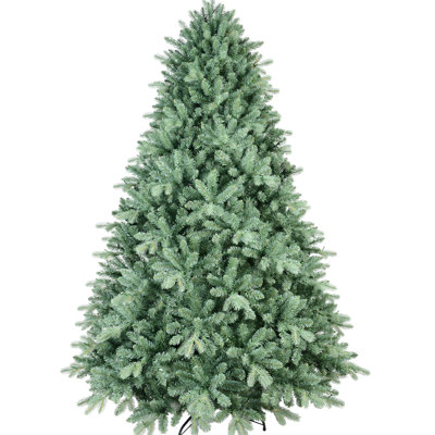 Arbre de Noël bleu teinté de 7 pi avec 2518 pointes Pe +, branches articulées pour un assemblage facile, support en métal stable, arbre teinté accrocheur, branches, structure d'installation sans effort, support fiable