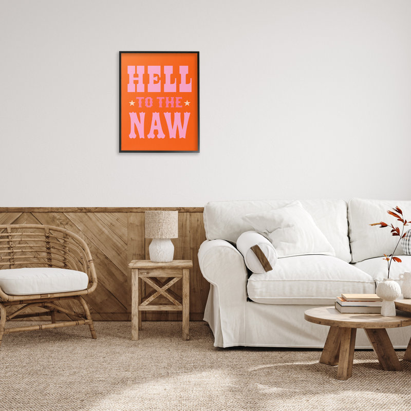 «Hell to the Naw», art de la giclée encadrée par Victoria Barnes, Giclée encadrée noir minuit, H 30 po x l 24 po