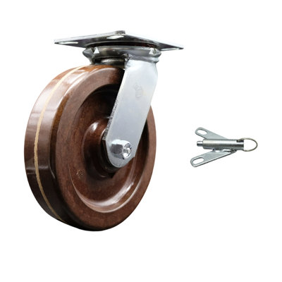 Phenolic Caster with Roller Bearing and Swivel Lock